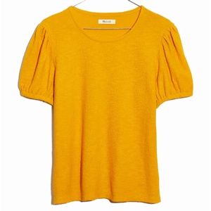 Madewell Superlight Jacquard Puff-Sleeve Tee